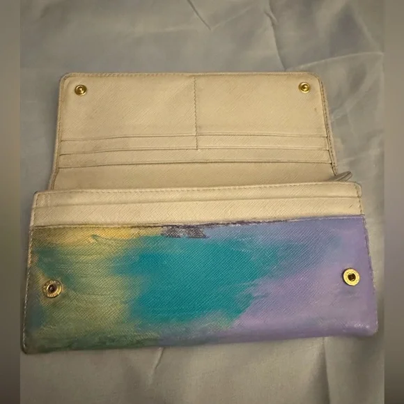 Prada handpainted Artistic Multicolor Wallet - Picture 16 of 17